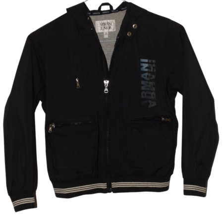 Giubbino nero con cappuccio - Armani Junior - 7 anni - 124 CM