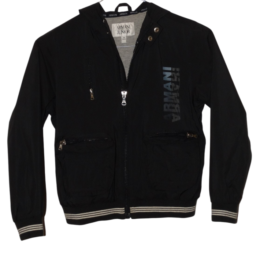 Giubbino nero con cappuccio - Armani Junior - 7 anni - 124 CM