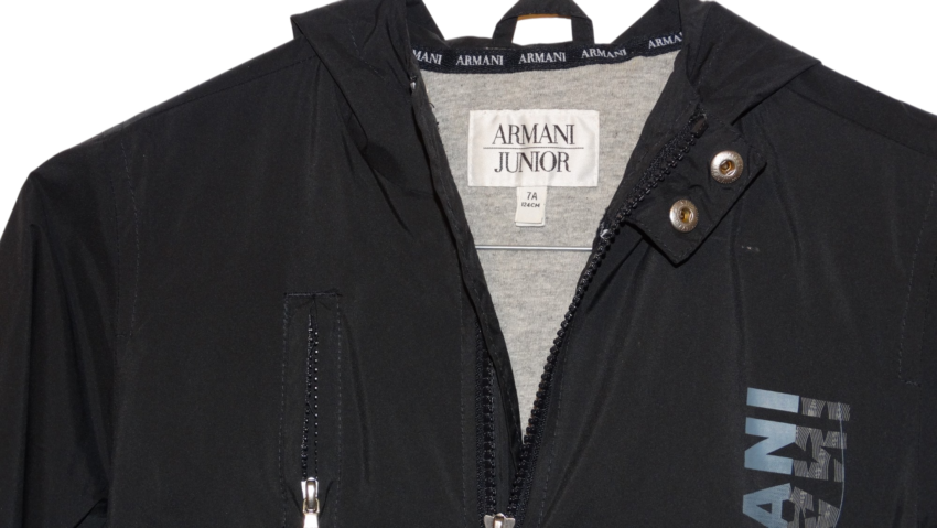 Giubbino nero con cappuccio - Armani Junior - 7 anni - 124 CM