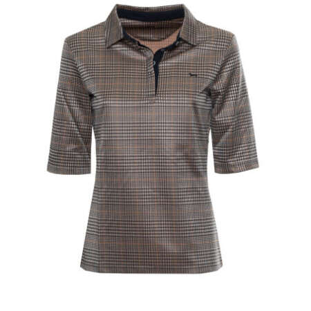 HARMONT & BLAINE  Polo, da donna, manica a tre quarti, fantasia, multicolore, con logo Made in Italia