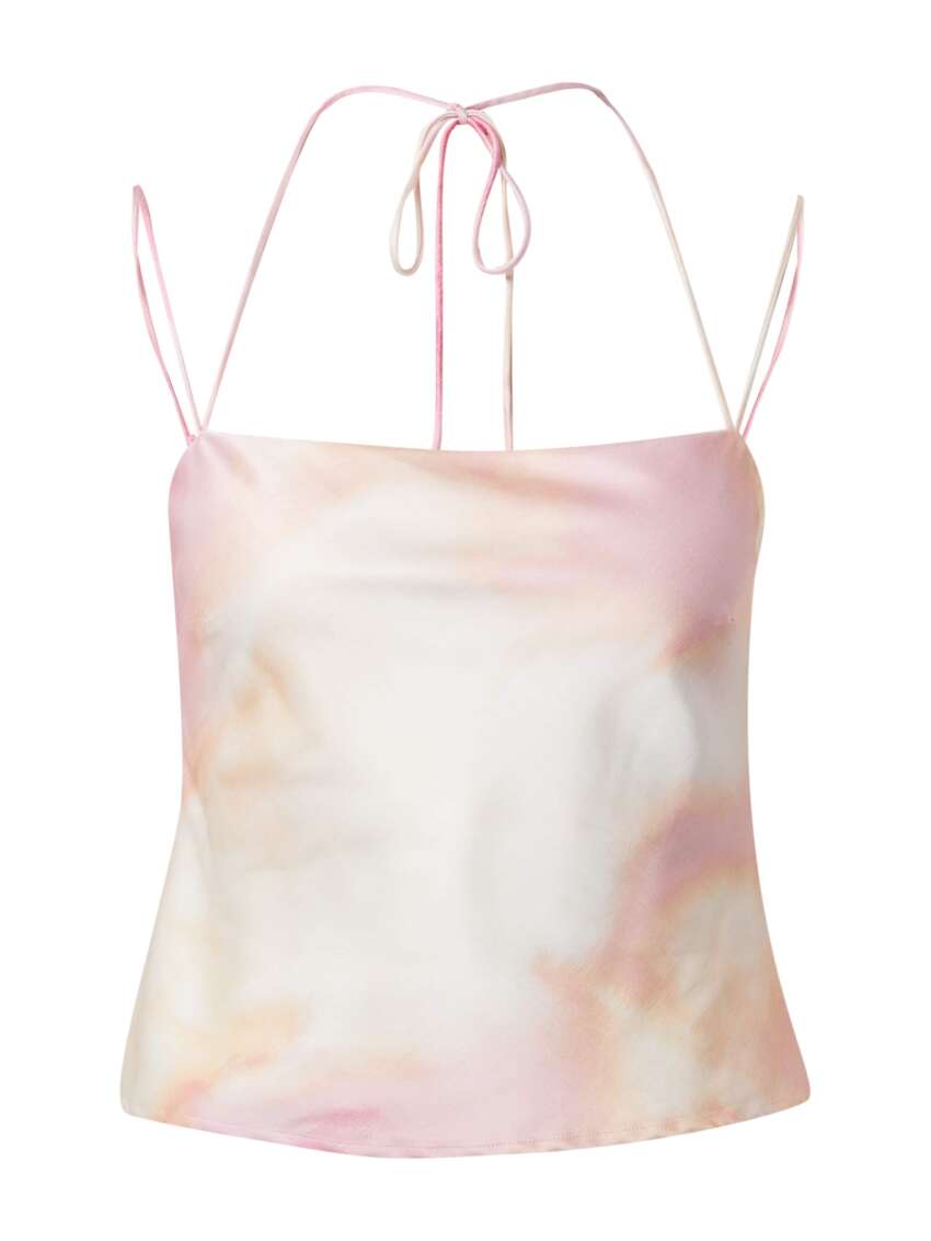 Leni Klum x ABOUT YOU - Top 'Mira' Smanicato con Scollo Dritto e Stampa Astratta - Eleganza Casual per la Primavera/Estate