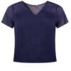Blusa Navy - Donna Curvy Colore Blu e Bordeaux con Tulle Trasparente - Eleganza e comodità