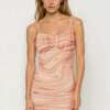 Abito 'Livia' con Stampa Marmorizzata - Leni Klum x ABOUT YOU , Scollo a Cuore e Spalline Annodabili - Eleganza Estiva e Trendy