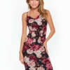 Abito Donna Elegante Midi Floreale - Vestito a Fiori con Spalline Sottili e Cintura, Vestito da Cerimonia e Party Estivi