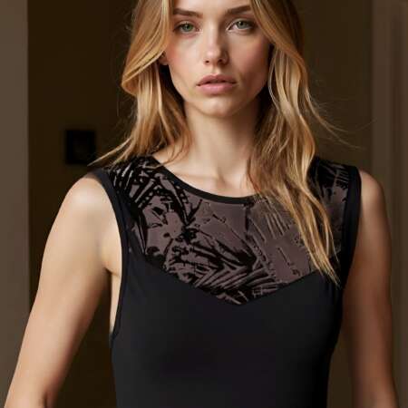 Free People Canotta Sportiva da Donna con Inserti in Mesh Traspirante e Design Racerback