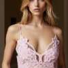 Top a Canotta da Donna in Pizzo Floreale Delicato con Scollo a V - Free Woman