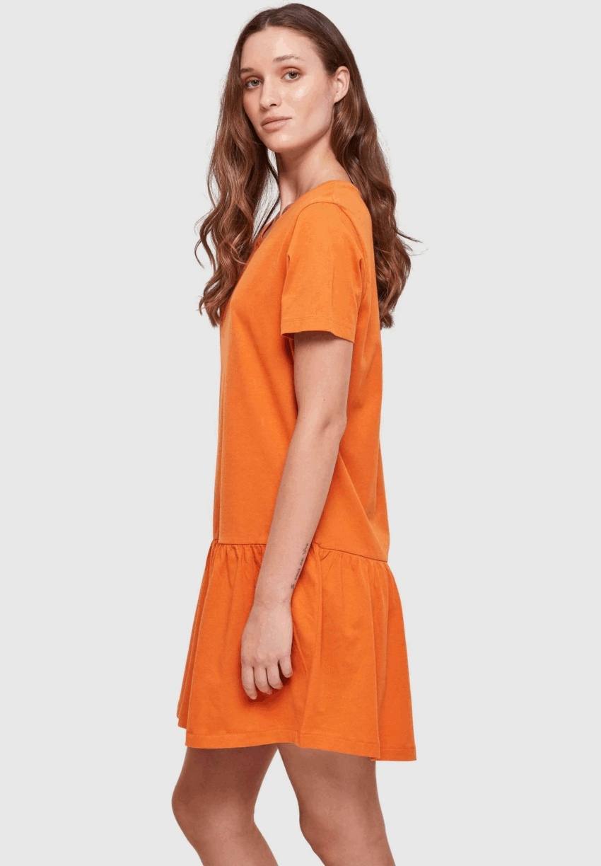 Abito Corto Estivo da Donna a T-Shirt con Volant sull'Orlo - Urban Classic